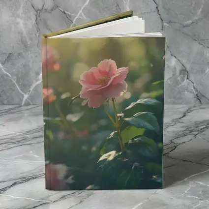 Pink Roses Garden Soft Sunlight Green Bokeh