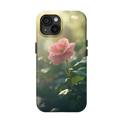 Pink Roses Garden Soft Sunlight Green Bokeh