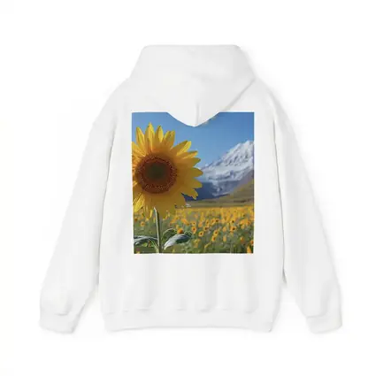 Sunflower Field Snow Mountain Blue Sky