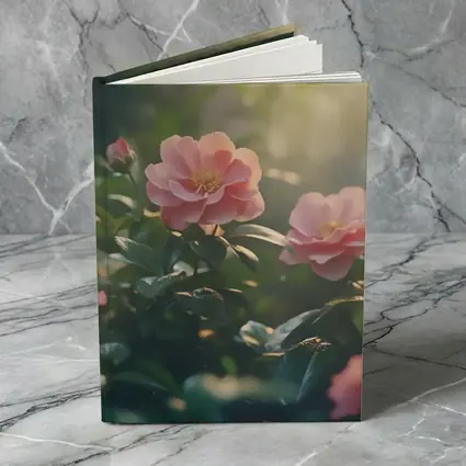 Pink Roses Blooming in Sunlit Garden
