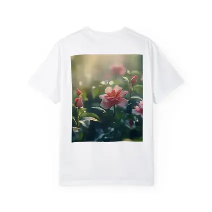 Pink Roses Blooming in Sunny Garden