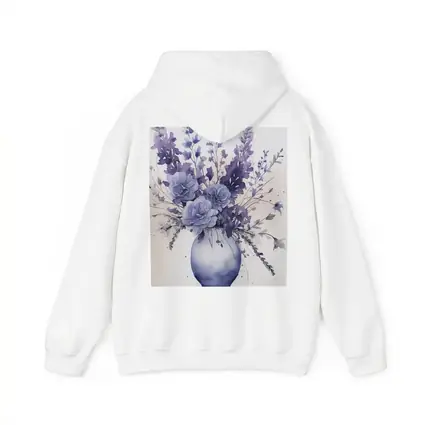 Purple Roses Lavender Bouquet Watercolor White Background