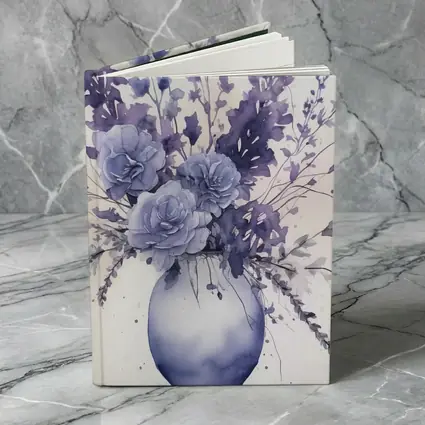 Purple Roses Lavender Bouquet Watercolor White Background