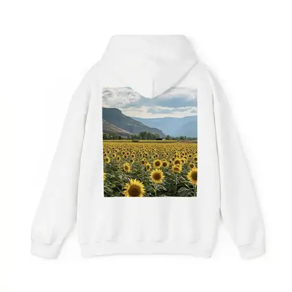 Sunflower Field With Mountain Valley Background