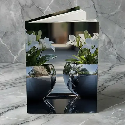 White Lilies Silver Bowl Vases Modern Interior