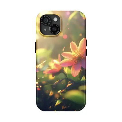 Pink Flowers Blooming In Sunny Garden