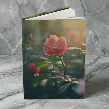 Pink Roses Blooming in Sunny Garden