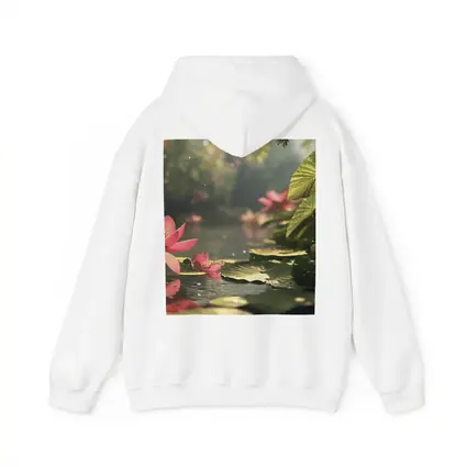 Pink Lotus Flowers Floating on Serene Pond