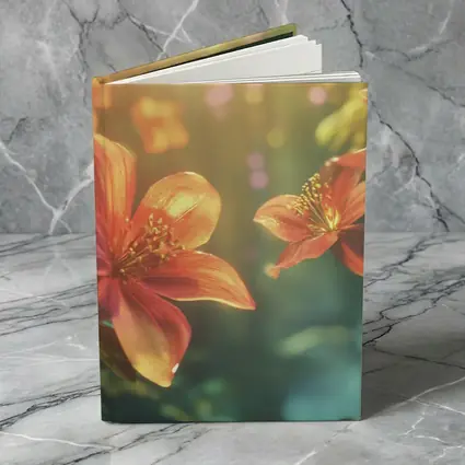 Orange Lilies Blooming in Sunlit Forest
