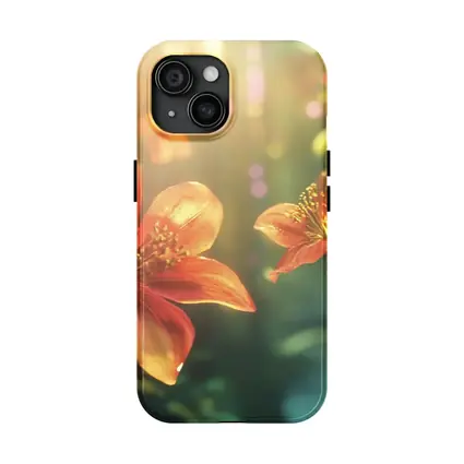 Orange Lilies Blooming in Sunlit Forest