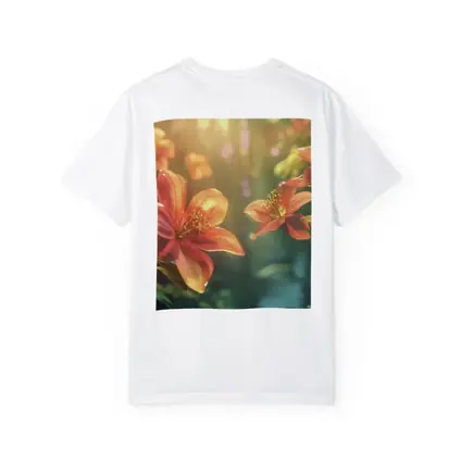 Orange Lilies Blooming in Sunlit Forest