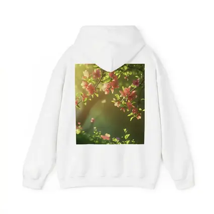 Pink Cherry Blossoms Soft Green Garden Background