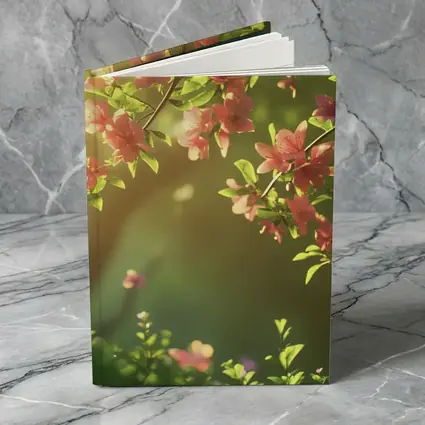 Pink Cherry Blossoms Soft Green Garden Background