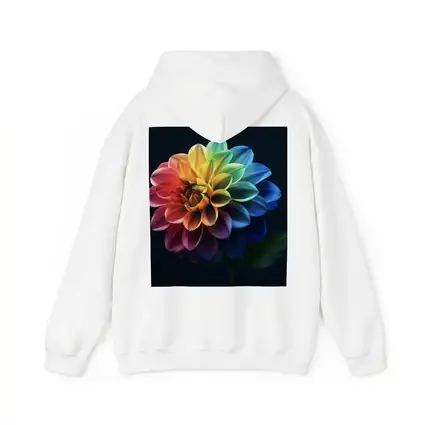 Rainbow Dahlia Flower Dark Background