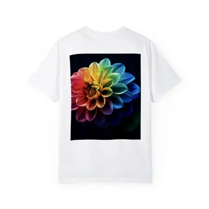 Rainbow Dahlia Flower Dark Background