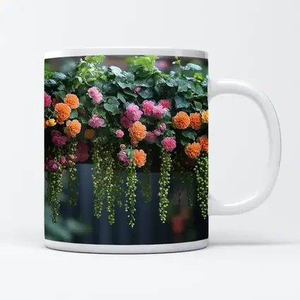 Hanging Basket Pink Orange Begonias Garden