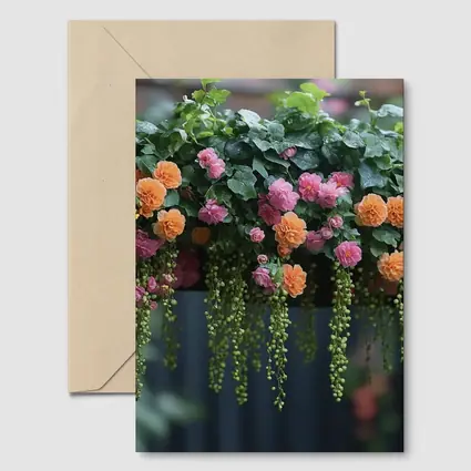 Hanging Basket Pink Orange Begonias Garden