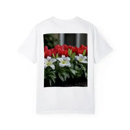 Red Tulips White Lilies Garden Planter
