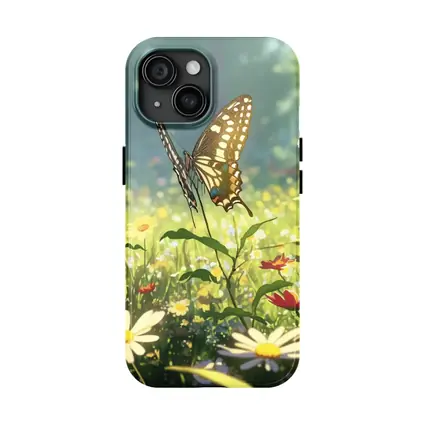 Swallowtail Butterfly Sunny Wildflower Meadow Art