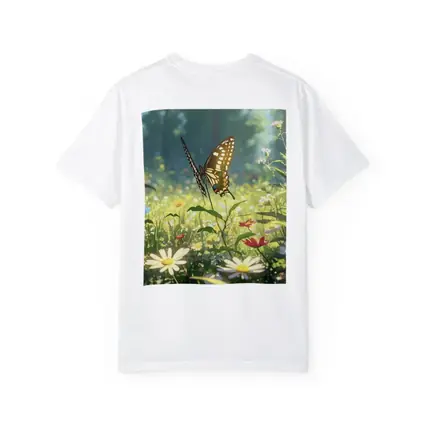 Swallowtail Butterfly Sunny Wildflower Meadow Art