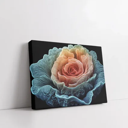 Rose Macro Bloom Black Background Art