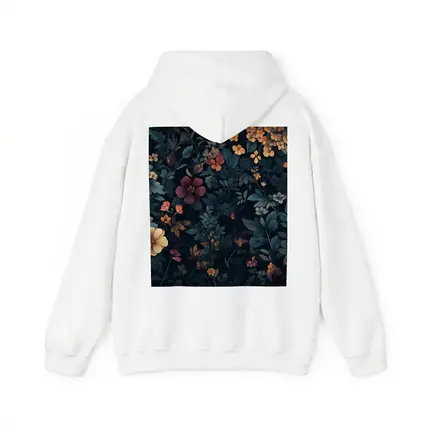 Dark Moody Wildflowers On Deep Navy Background