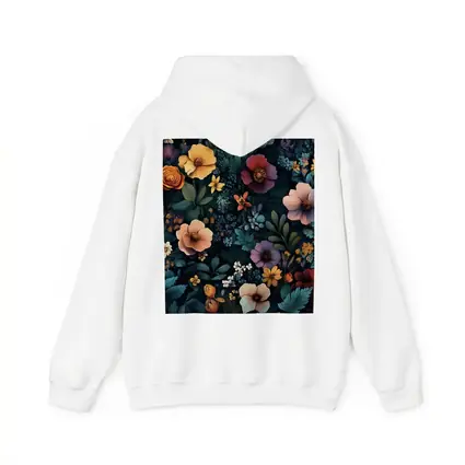 Dark Floral Pattern Mixed Wildflowers Botanical