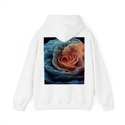Rose Macro Fractal Blue Coral Black Background