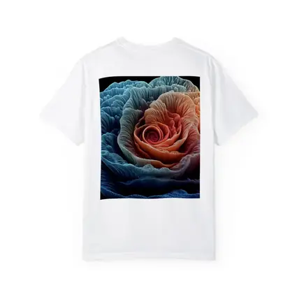 Rose Macro Fractal Blue Coral Black Background