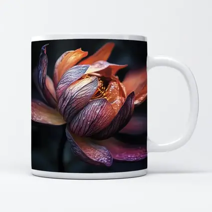 Dark Lotus Flower Close Up Dark Background