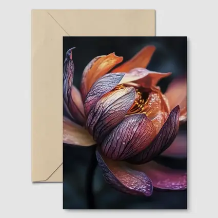 Dark Lotus Flower Close Up Dark Background