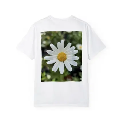 White Daisy Flower Green Garden Background