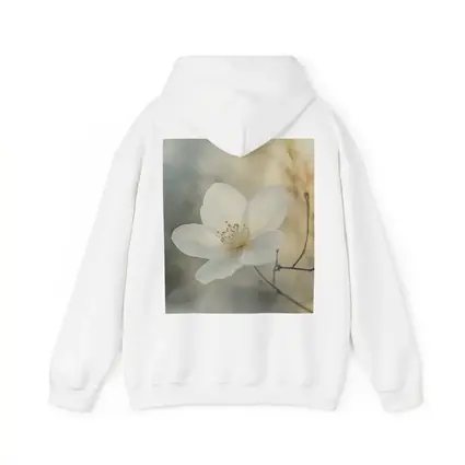 White Anemone Flower Soft Misty Background