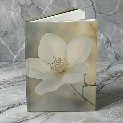 White Anemone Flower Soft Misty Background