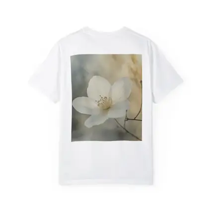 White Anemone Flower Soft Misty Background