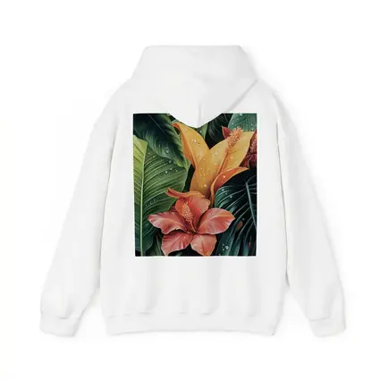 Tropical Hibiscus Flowers With Raindrops Painting