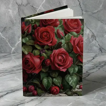 Red Roses Bouquet Dark Moody Oil Painting