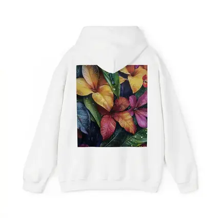 Tropical Plumeria Flowers With Raindrops Art