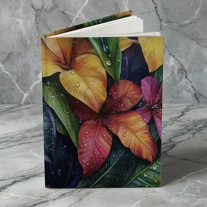 Tropical Plumeria Flowers With Raindrops Art