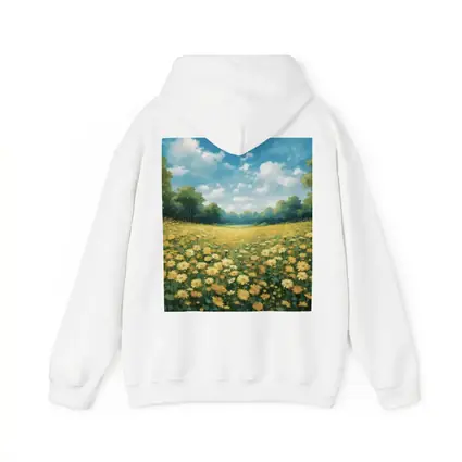 Yellow Daisy Field Blue Sky Painting