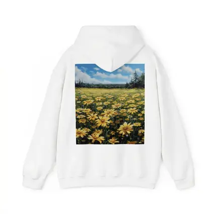 Yellow Daisy Field Blue Sky Painting