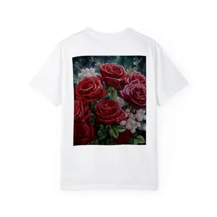 Red Roses Bouquet Dark Moody Floral Painting
