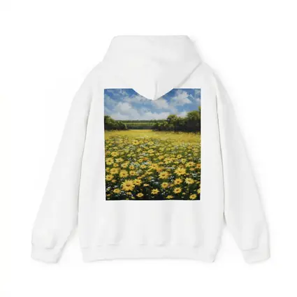 Yellow Daisy Field Oil Painting Summer Landscape