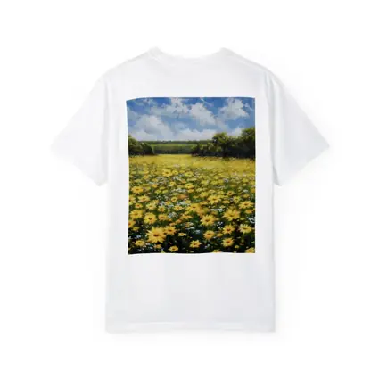 Yellow Daisy Field Oil Painting Summer Landscape