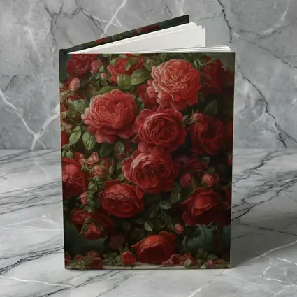 Red Roses Bouquet Dark Moody Painting