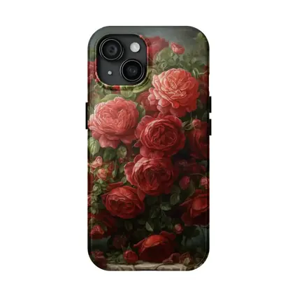 Red Roses Bouquet Dark Moody Painting
