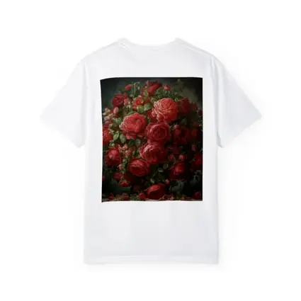 Red Roses Bouquet Dark Moody Painting