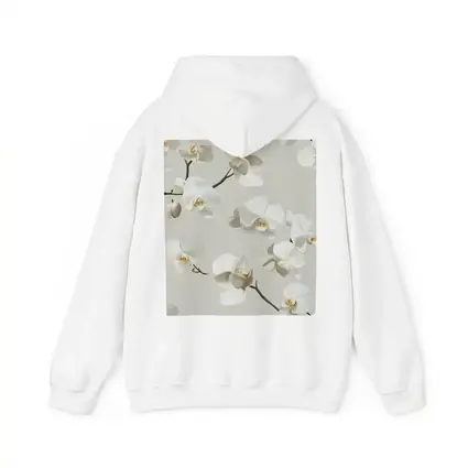 White Orchid Flowers On Beige Background
