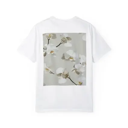White Orchid Flowers On Beige Background