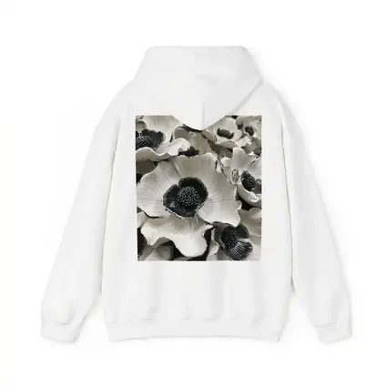 Black White Anemone Flowers Sculptural Floral Art